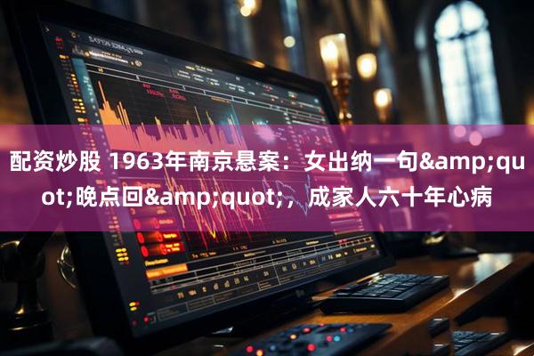 配资炒股 1963年南京悬案：女出纳一句"晚点回"，成家人六十年心病